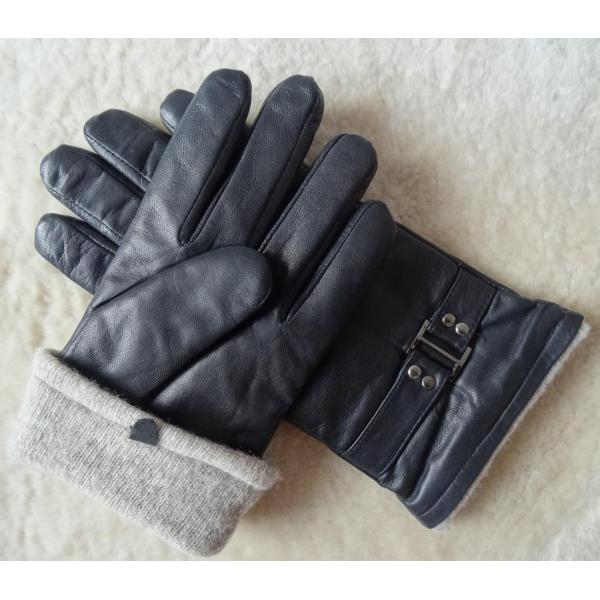 Customized Mens Soft Leather Gloves Plain Style Various Sze Colors Eco - Friendly