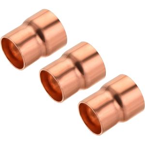 Brass Quick-Connect Reducer Coupling, No-Solder Compression Adapter for Copper Pipe
