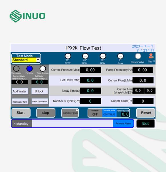 ISO20653 High-Pressure Open-Type Spray IPX9K Waterproof Test Equipment