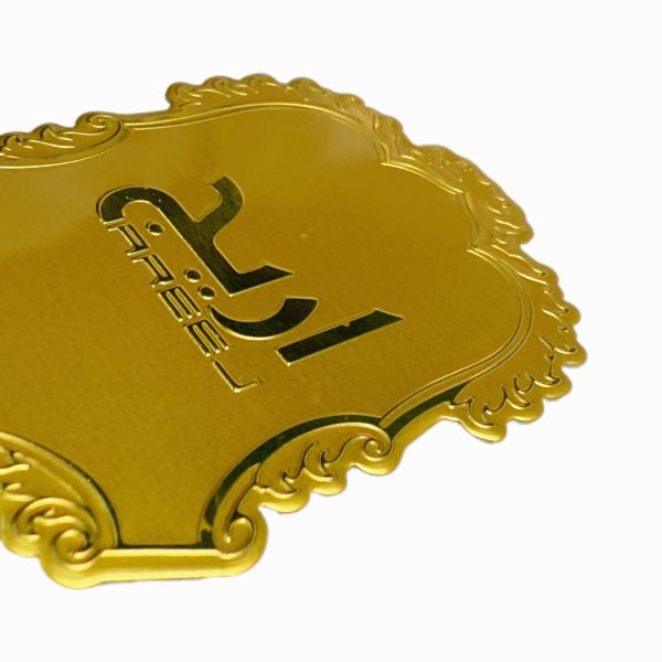 Custom-made High-quality Nameplates Of Aluminum Alloy Embossed Perfume Labels In Court Style