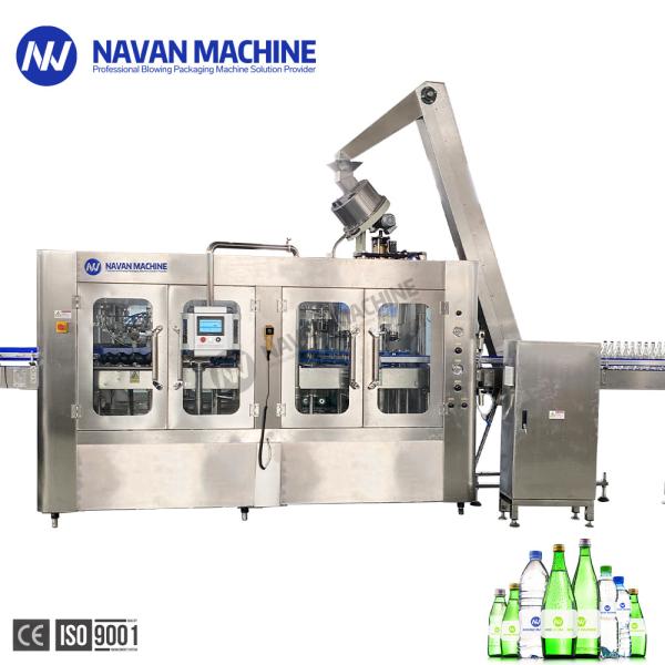 Automatic 0-2L Glass Bottle Carbonated Sparkling Drink 3 In 1 Filling Machine