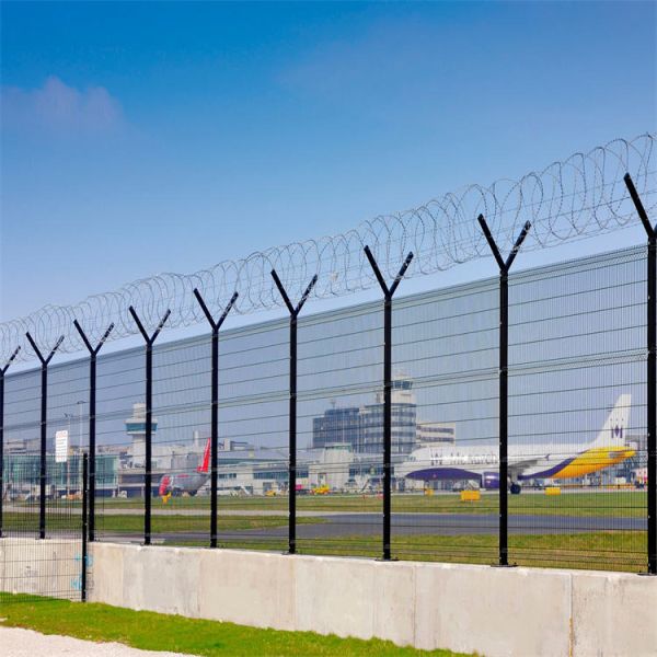 AOA Fence Security Fence Featuring Multiple Panel Heights and Lengths with Galvanized and PVC Coated Surface Treatments