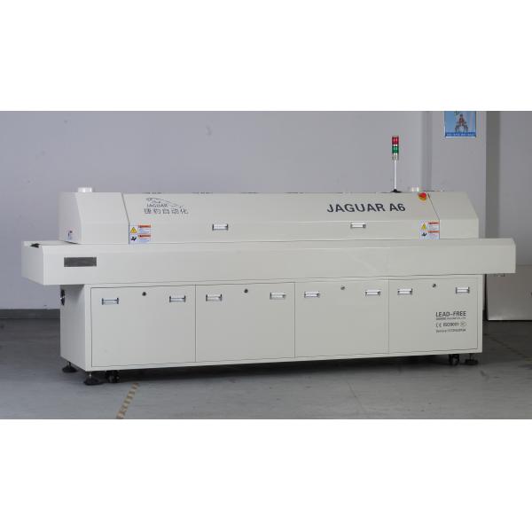 Lead Free Hot Air Reflow Soldering Machine 6 Hot Air Heating Zone PID Control