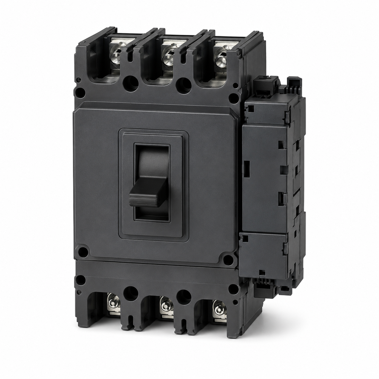 Dual Protection Safe MCCB Molded Case Circuit Breaker With Integrated Auxiliary Contact Module