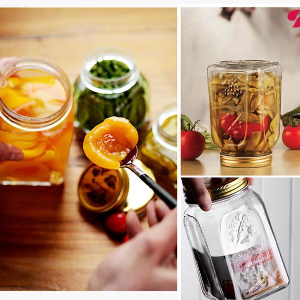 Safe Hygienic Glass Canning Jars Glass Food Storage Jars For Dried Fruits