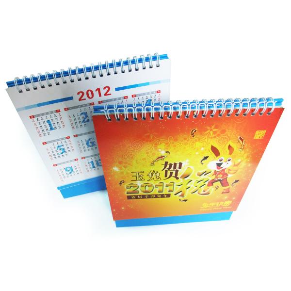 Petit impression de calendrier adaptée aux besoins du client par Tableau mignon avec le logo embouti chaud argenté pour des annonces