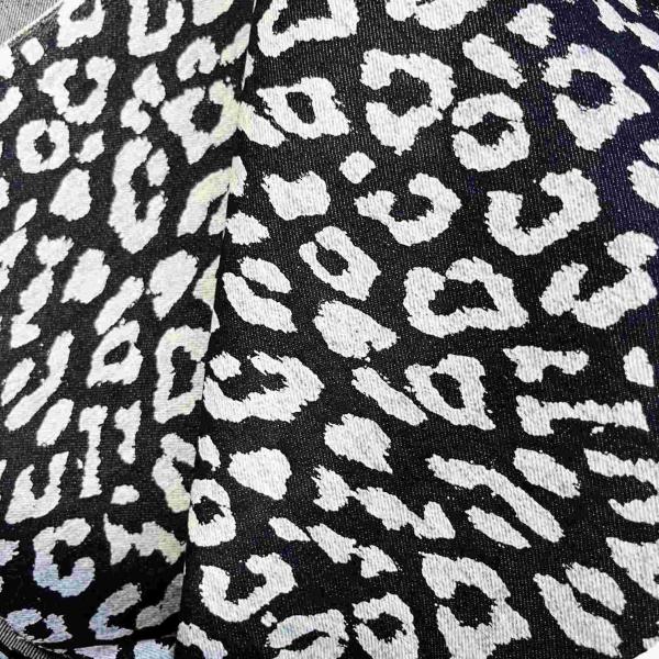 TianSL Stretch Leopard Animal Printed Denim Fabric Yarn Dyed