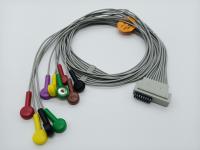 Cabo 1m CARDIOLINE compatível de Holter ECG da banana 4,0 do grampo da pressão do IEC AHA
