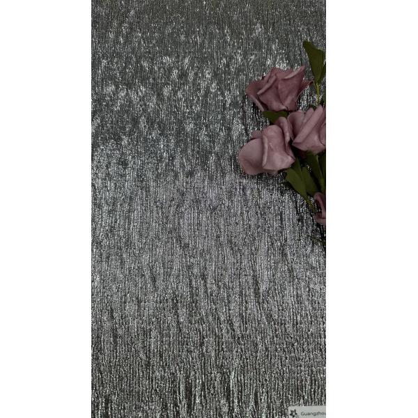 Cobra Sliver Color Metallic Lace Fabric For Gowns Luxury Party Wedding Dresses