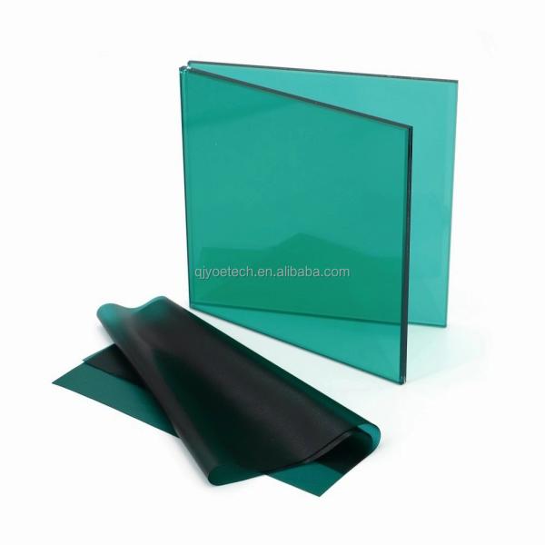 Solid Structure Dark Green PVB Interlayer Laminated Glass for Kitchen Staircase Safety