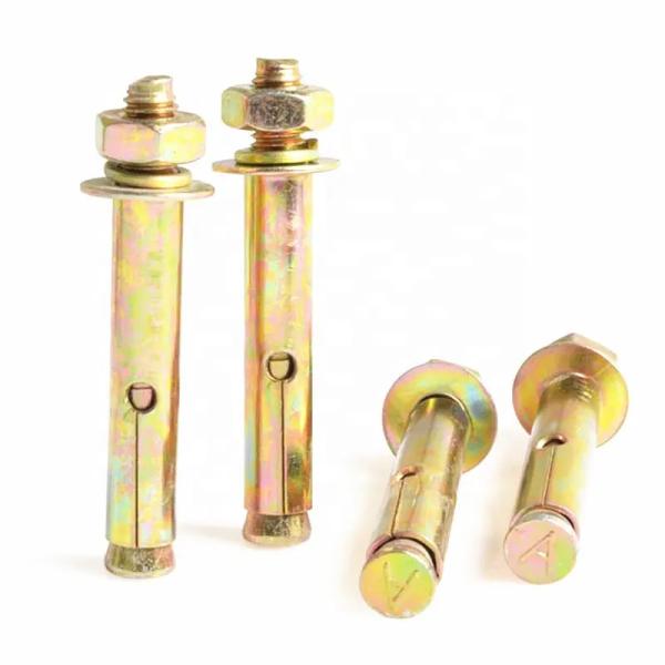 Parafuso alto chapeado de bronze da expansão do metal dos parafusos de âncora da luva do aço carbono dos acessórios do parafuso