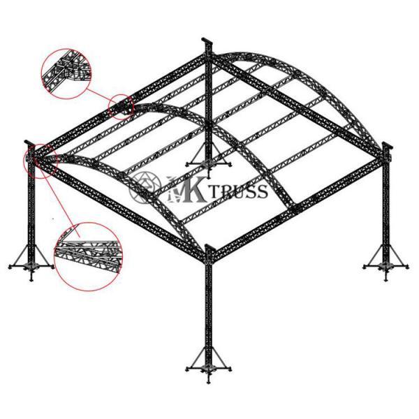 Truss de palco para concertos indoor e outdoor Fit 400 em prata ou preto com serviço OEM