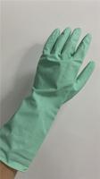 Hogar natural de los guantes del látex de caucho del verde de Flocklined M60g