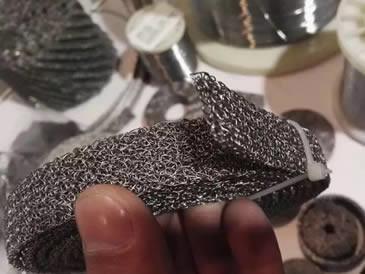 Compressed Knitted Stainless Steel Wire Mesh Panels Exhaust System Mounting Supports