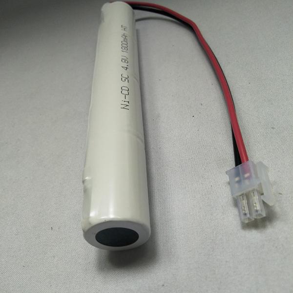 4.8V NiCd Emergency Lighting Battery Pack Rechargeable With Plugs