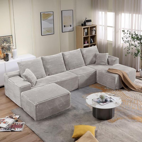 Modular Compression Sofa Boneless Foam Sofa Pressed Couch in Box  Frameless Vacuum Pack Couch Compressed Sofa for Living Room