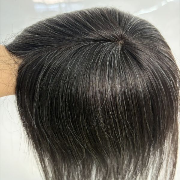 New Arrival 100% Virgin Human Hair Extensions 5x6.5 Inch Hand Tied Clip-in Double Fine Mono Breathable Lace Closure Topper