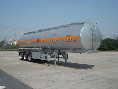 46000L remorque de réservoir de carburant diesel d'axes de l'alliage d'aluminium 3, remorque légère d'essence