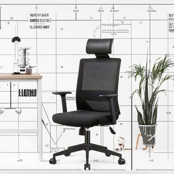 Ergonomic High Quality Executive Office Chair Durable Fabric Design Adjustable Armrest Multifunctional Mechanism Modern Style