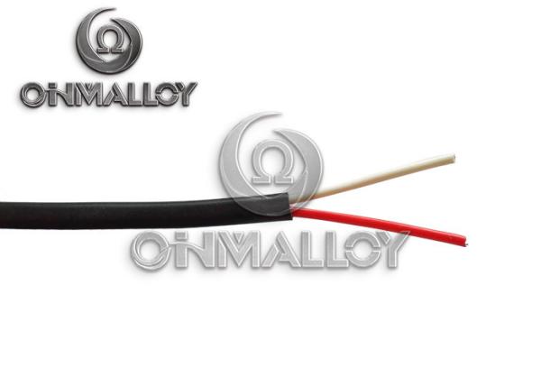 Type d'A.W.G. 20 K câble d'extension d'isolation de la fibre de verre de câble de thermocouple/PVC