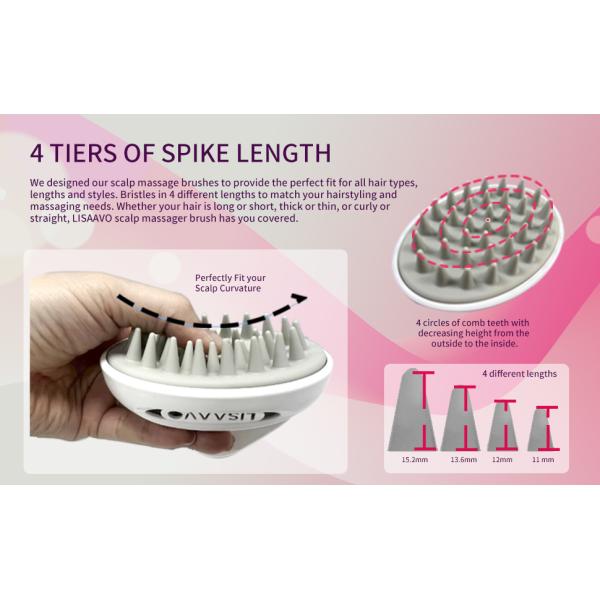 TPR Hair Wash Massager Detachable Hair Washing Scalp Brush FCC Approval