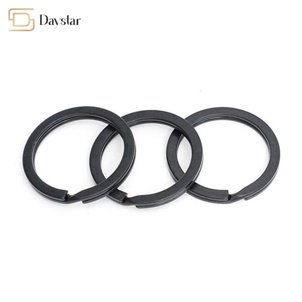 Heavy Duty Metal Key Rings , Flat Round Split Key Chains Rings
