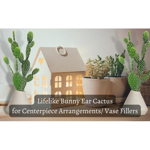 Pear Cactus Artificial Cactus Fake Big Cacti Pick Tall Faux Bunny Ear Plants for Home Garden Office Store Decor