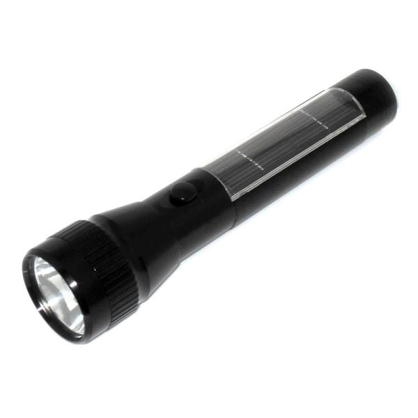 With line protectio10LED black / blue / golden 3.7V batteries Solar powered led flashlight