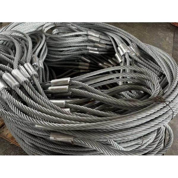 Wholesale Custom High Tensile Stainless Steel Wire Rope Lifting Cable Sling With Loops Ends