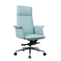 Cadeira de mesa azul de couro moderna exclusiva personalizada do giro
