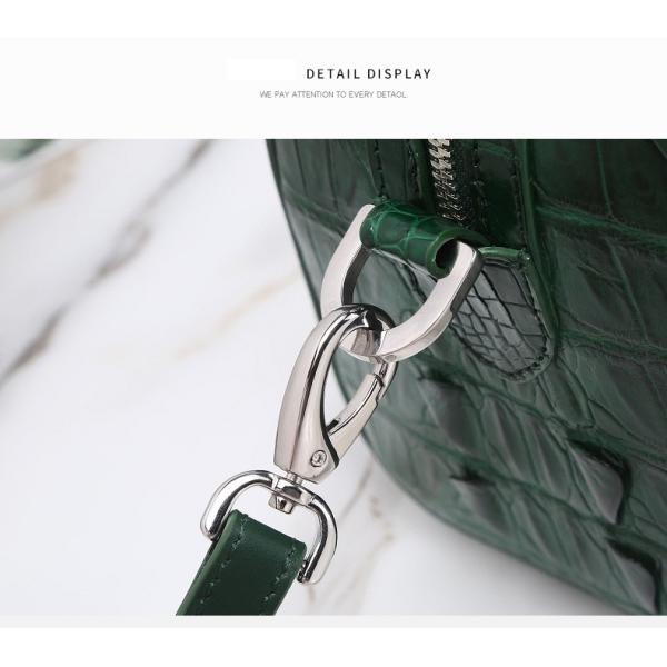Fashion Lady Purse Genuine Crocodile Leather Women's Small Boston Bag Exotic Real Alligator Skin Female Zipper Handbag