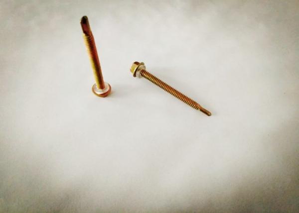 Self Tapping Hex Head Metal Screws , Galvanized Self Tapping Screws Metal Roofing Fastener