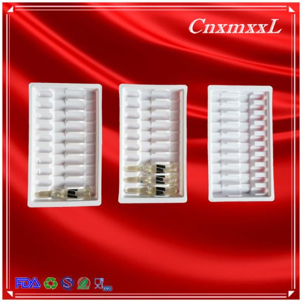Transparent 0.5mm PVC Plastic Tray Packaging 3ml Vial Plastic Medical Tray