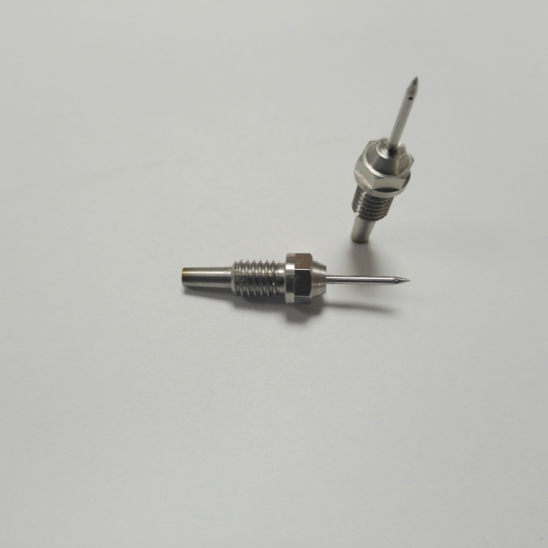 Custom Medical Machining Parts 304 SS Threaded Through Hole Medical Needle