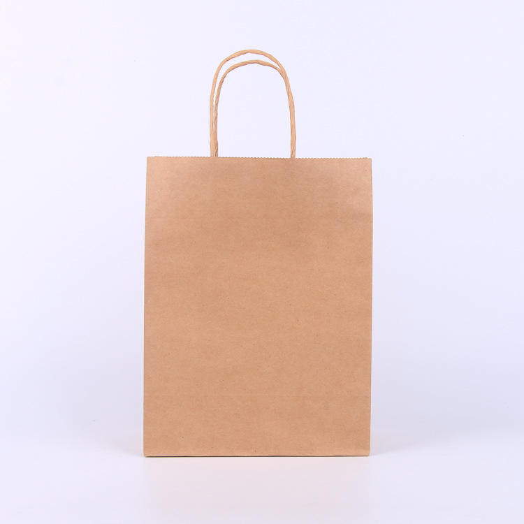 Food Takeaway Custom Printed Kraft Paper Bag Handle Takeaways Standard Wholesale