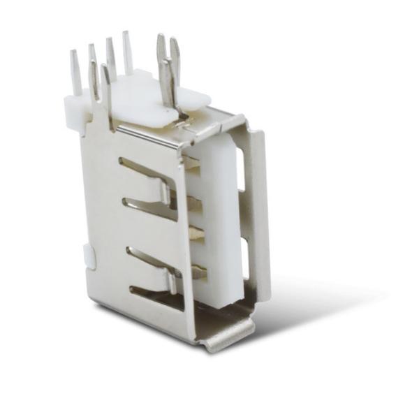 10mm Usb Female Solder Connector , Side Plug Usb 3 Female Connector Short Body
