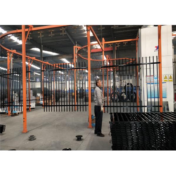 Decorative Euro Steel Fence Tubular Q235 1800mm x 2950mm 25mm square pipes Stain Interpon Powder