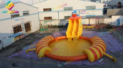 Plato Pvc Inflatable Water Park With Swimming Pool For Playing On Land