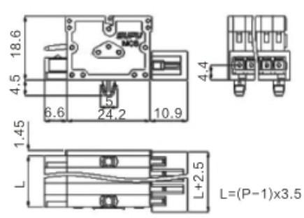 Spring-cage Clamp Terminal Male Female snap-in syle Pitch: 3.50mm/0.138 in