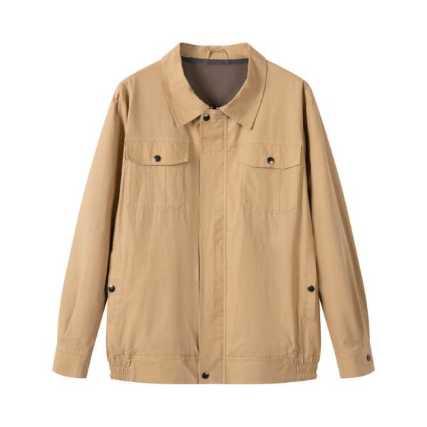 Lightweight Breathable Utility Jacket with Mesh Lining and Multi-Pocket Design