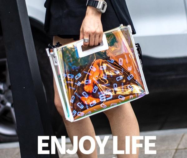 Custom Beach Bag Wholesale Pvc Shopping Bag Luxury Waterproof Holographic Clear Tote Bags With Logo Women Cosmetic Handbags