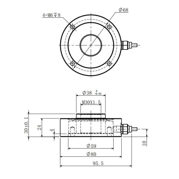 тип измерять кольца датчика 80mm силы кольца 5-50kn давления штранг-прессования ячейки загрузки