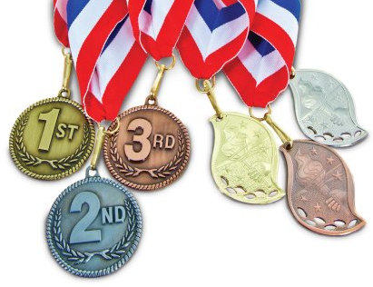 5cm Diameter Custom Award Medals , Premium Athletics Medals Resin Covering