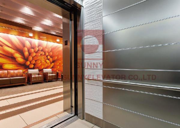 Stainless Steel Machine Roomless High Speed Elevator With Electric Door Motor