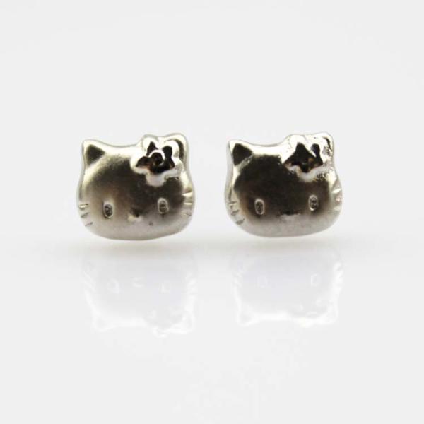 Sterling Silver Kitte Stud Earrings (KE01)