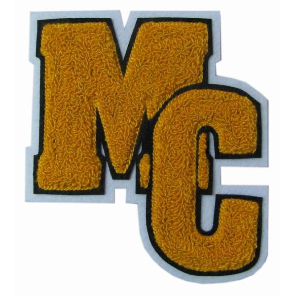 Felt Color Embossed Chenille Letters And Patches Heat Cut Border