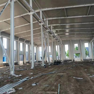 Heavy Industrial Structure Prefabricated Steel Workshops Fireproof With Crane