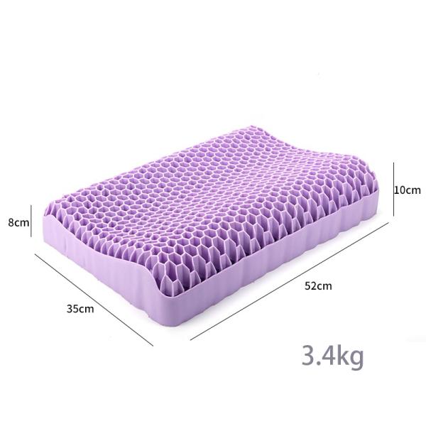 Custom 3D TPE Pressure Relief Gel Cooling Sleeping Pillow for Sale 3.5kg Rectangle