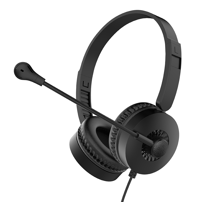 JTY- K3 Head mounted wired headphones with microphone and wired control USB/Type-C/3.5mm multi interface online course learning, customer service, computer headset support OEM/ODM customized products