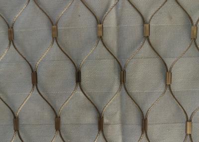 30mm*30mm  Knotted Steel Cable  Wire Rope Mesh As Staircase Fence